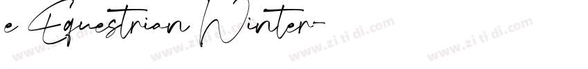 e Equestrian Winter字体转换